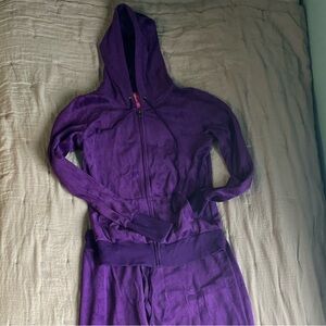 Jenni purple velour tracksuit